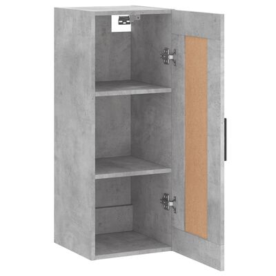 vidaXL Armario de pared madera ingeniería gris hormigón 34,5x34x90 cm