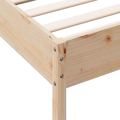 vidaXL Estructura de cama con cabecero madera maciza pino 75x190 cm