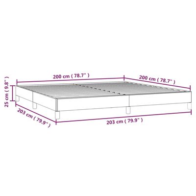 vidaXL Estructura de cama de cuero sintético blanco 200x200 cm