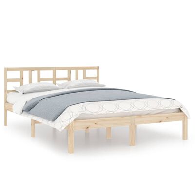 vidaXL Estructura de cama madera maciza 120x190 cm