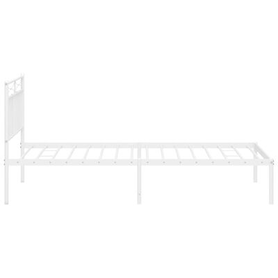 vidaXL Estructura cama sin colchón con cabecero metal blanco 107x203cm