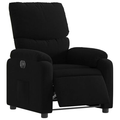 vidaXL Sillón reclinable eléctrico de tela negro