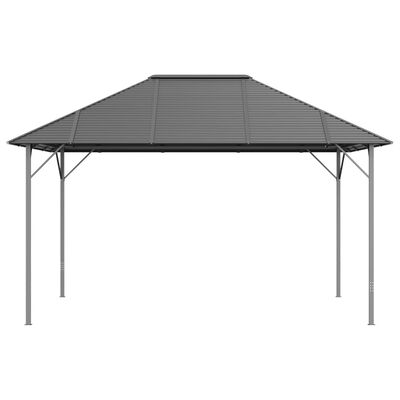 vidaXL Cenador con techo 4x3 m gris antracita