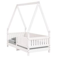 vidaXL Estructura de cama para niños madera de pino blanco 70x140 cm