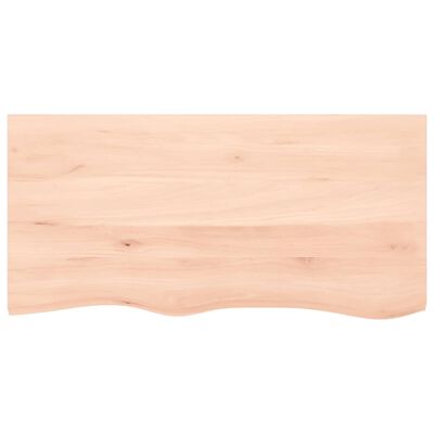 vidaXL Encimera de baño madera maciza sin tratar 100x50x(2-4) cm