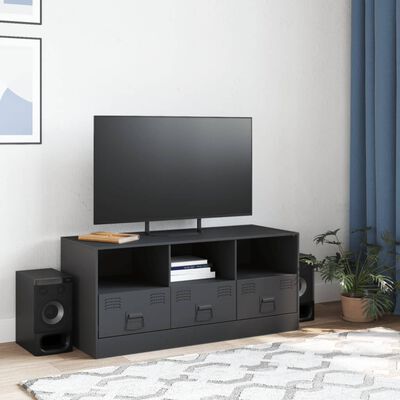 vidaXL Mueble para TV de acero gris antracita 99x39x44 cm