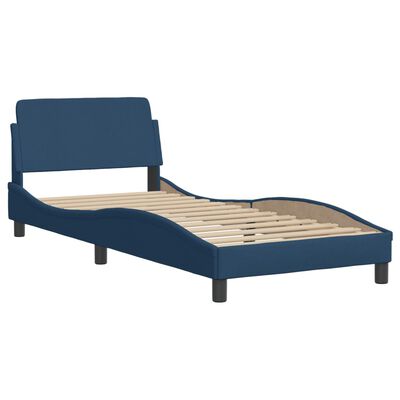 vidaXL Estructura de cama sin colchón tela azul 90x190 cm