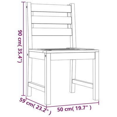 vidaXL Juego de comedor para jardín 5 piezas madera maciza de teca