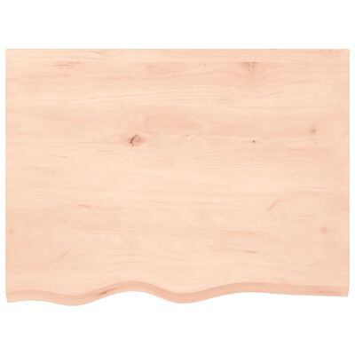 vidaXL Estante de pared madera maciza roble sin tratar 80x60x(2-4) cm