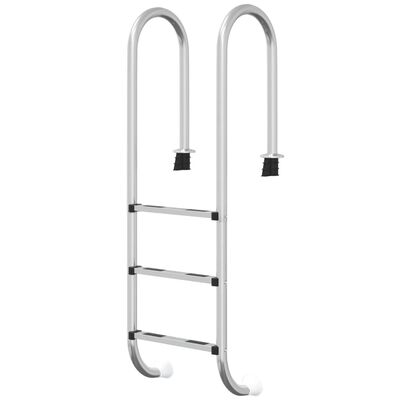 vidaXL Escalera para piscina acero inoxidable 304 54x38x158 cm