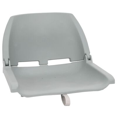 vidaXL Asientos plegables de barco sin cojín gris 4 uds 48x51x41 cm