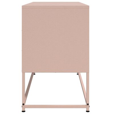 vidaXL Mueble para TV de acero rosa 100,5x39x60,5 cm