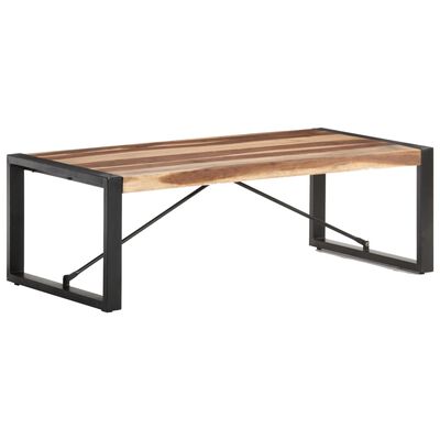 vidaXL Mesa de centro de madera maciza 120x60x40 cm