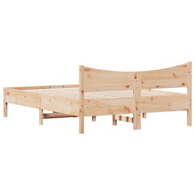 vidaXL Estructura de cama sin colchón madera de pino maciza 120x200 cm