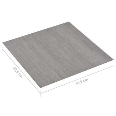 vidaXL Tarimas de suelo autoadhesivas 20 uds PVC gris a rayas 1,86 m²