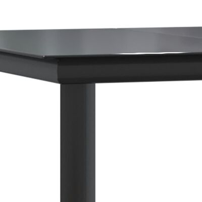 vidaXL Set comedor jardín 9 pzas y cojines ratán sintético negro gris