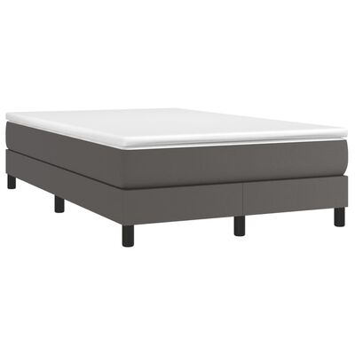 vidaXL Estructura de cama de cuero sintético gris 120x200 cm