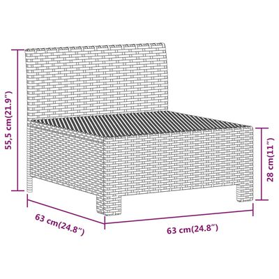 vidaXL Set de muebles de jardín 6 pzas y cojines ratán sintético gris