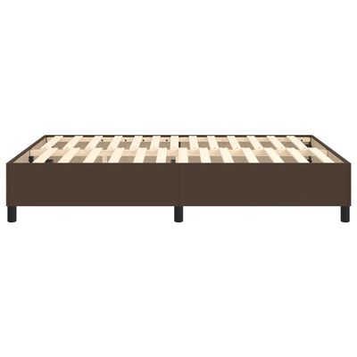 vidaXL Estructura de cama de cuero sintético marrón 140x200 cm