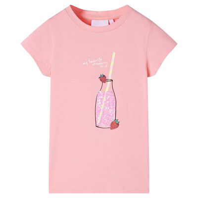 Camiseta infantil rosa 104