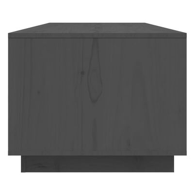 vidaXL Mesa de centro de madera maciza de pino gris 110x50x40 cm