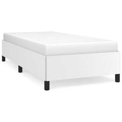 vidaXL Estructura de cama cuero sintético blanco 90x190 cm