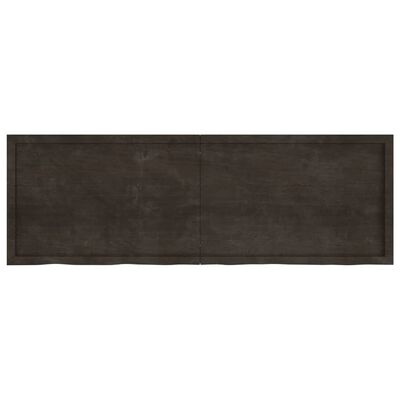 vidaXL Encimera de baño madera tratada marrón oscuro 180x60x(2-6) cm