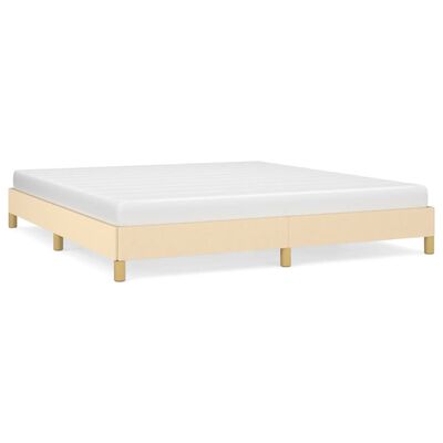 vidaXL Cama sin colchón tela color crema 180x200 cm