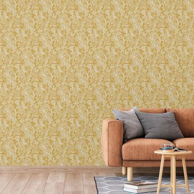 DUTCH WALLCOVERINGS Papel pintado Mae ocre y beige