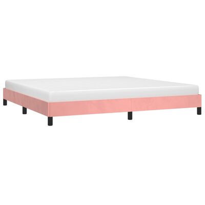 vidaXL Estructura de cama de terciopelo rosa 200x200 cm