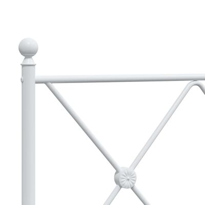 vidaXL Estructura de cama de metal con cabecero blanco 100x200 cm