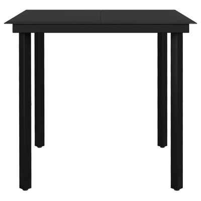 vidaXL Juego de comedor para jardín 3 piezas negro