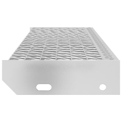 vidaXL Peldaño de rejilla acero galvanizado 90x24x7 cm