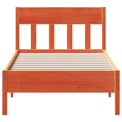 vidaXL Estructura de cama sin colchón madera maciza marrón 90x190 cm