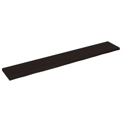 vidaXL Estante pared madera roble tratada marrón oscuro 180x30x(2-4)cm