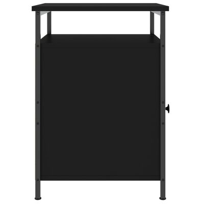 vidaXL Mesitas de noche 2 uds madera contrachapada negro 40x42x60 cm