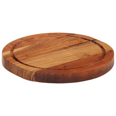 vidaXL Tabla de cortar madera maciza de acacia Ø25x2,5 cm