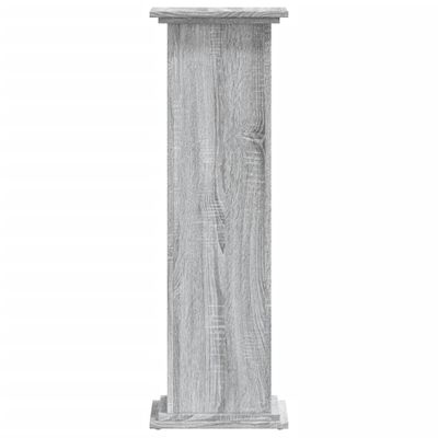 vidaXL Soportes de plantas madera ingeniería gris Sonoma 33x33x100cm