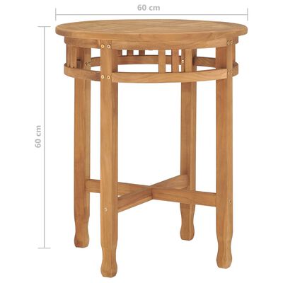 vidaXL Conjunto de comedor de jardín 3 piezas madera maciza de teca