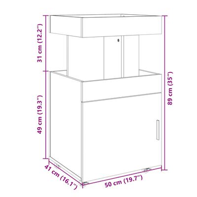 vidaXL Carrito de bar madera de ingeniería blanco 50x41x89 cm