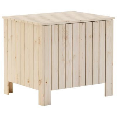 vidaXL Caja de almacenaje con tapa RANA madera maciza pino 60x49x54 cm