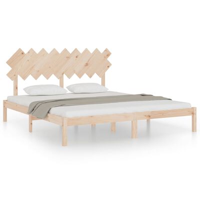 vidaXL Estructura de cama de madera maciza super king 180x200 cm