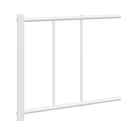 vidaXL Estructura cama sin colchón con estribo metal blanco 193x203 cm