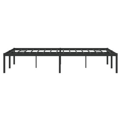 vidaXL Estructura de cama sin colchón metal negro 120x200 cm