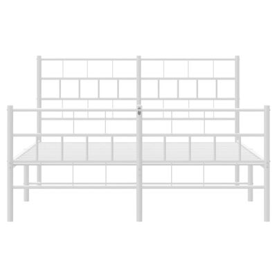 vidaXL Estructura cama sin colchón con estribo metal blanco 140x200 cm