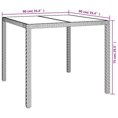 vidaXL Set comedor de jardín 5 piezas y cojines ratán sintético marrón