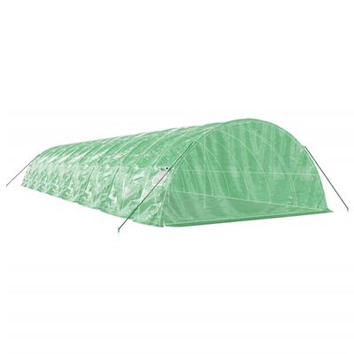 vidaXL Invernadero con estructura de acero verde 80 m² 16x5x2,3 m