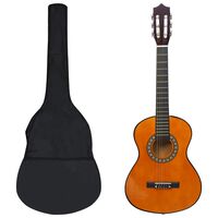 vidaXL Set de guitarra clásica para principiantes 8 pzas 1/2 34"