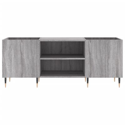 vidaXL Mueble para discos madera contrachapada gris sonoma 121x38x48cm