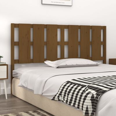 vidaXL Cabecero de cama madera maciza pino marrón miel 165,5x4x100 cm